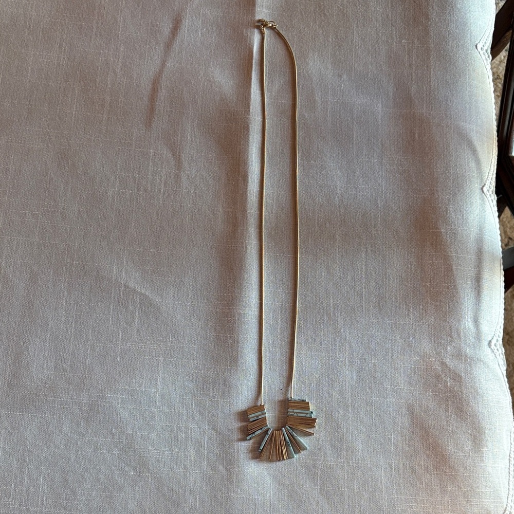 Gold-Tone Fan Pendant Necklace - Women Jewelry